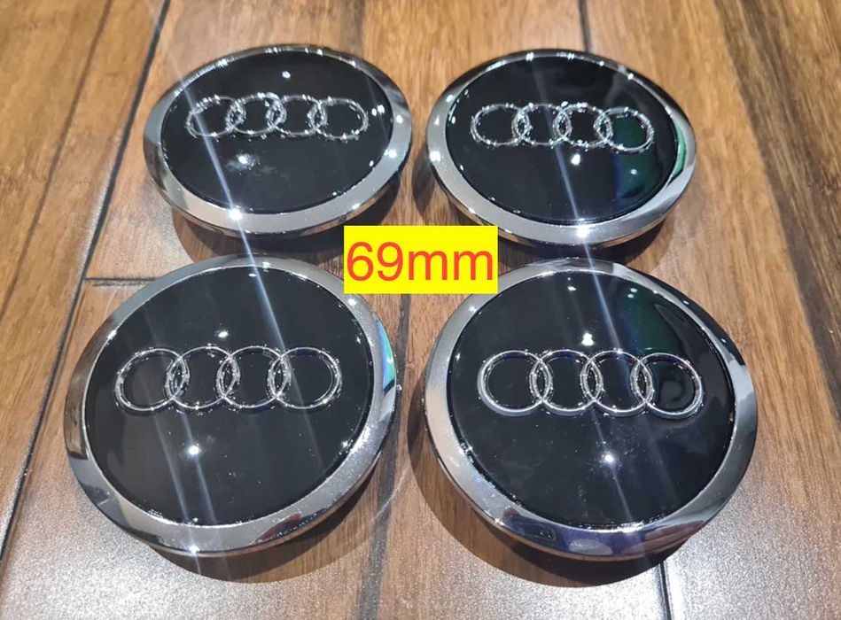 Ауди капачки за джанти 60мм, 61мм, 68мм, 69мм, 77мм и 135мм сиви черни