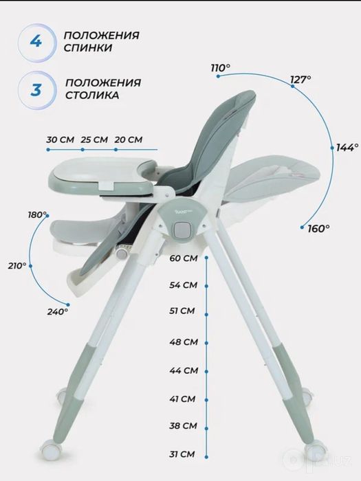 Skillmax Original детский шезлонг качели 3в1 стульчик для кормления ре