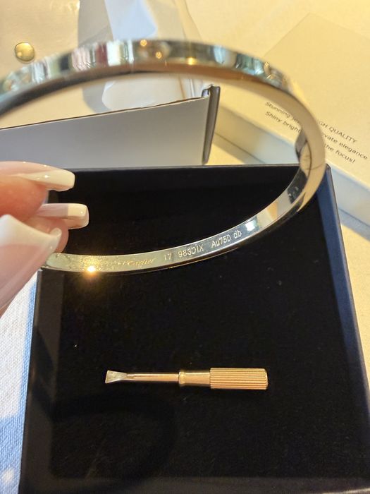 Луксозна гривна Love Bracelt Small  – 925 сребро с 18К златно покритие | Cartier Inspired