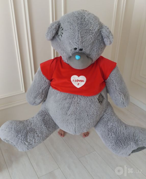 Большой плюшевый медведь Teddy  рост 131 см+медведь плюшевый в по