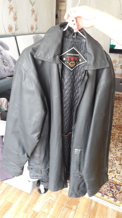 кожаная куртка мужская 6  XL