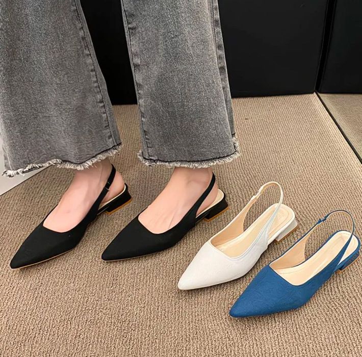 Балетки с острым носом