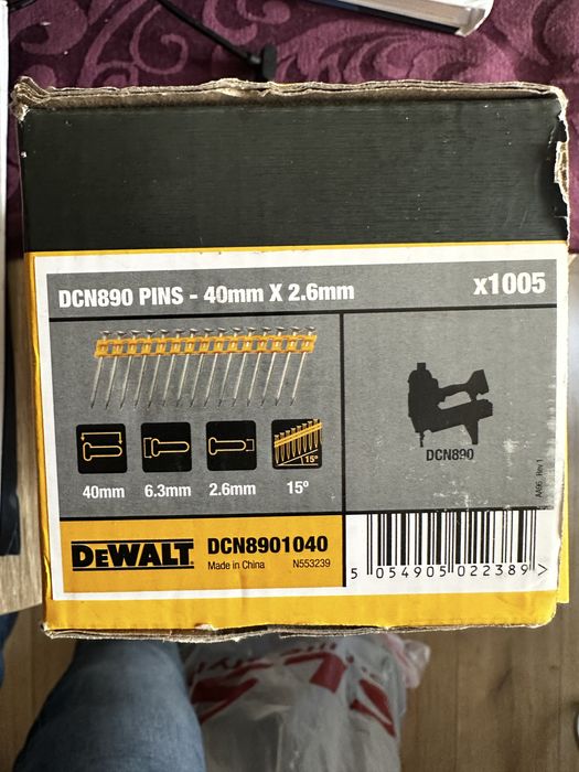 Пирони за такер за бетон DeWALT DCN8901035 ,1005 бр