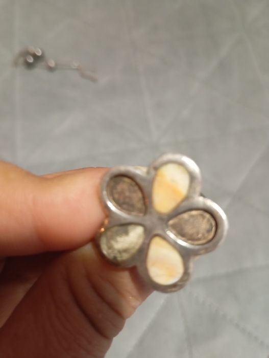 Сребърен авторски пръстен и обеци