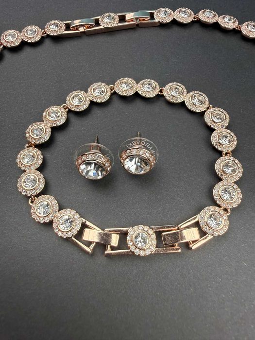 Set Bijuterii Rose Gold– Colier, Brățară și Cercei