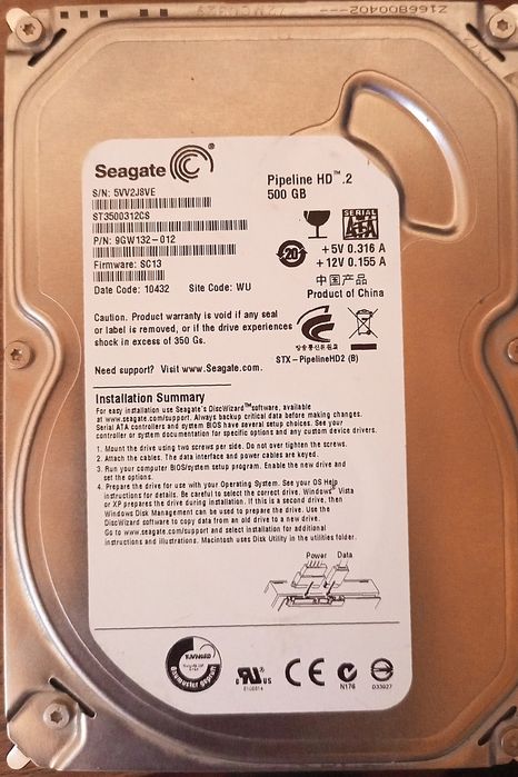 500гб HDD жёсткий диск для пк.