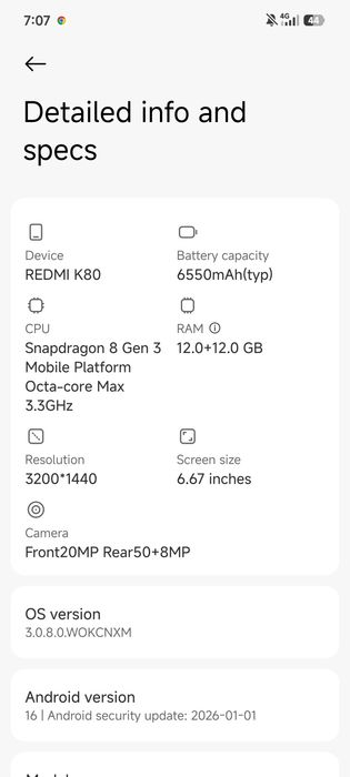 Redmi K80 12+12/256gb