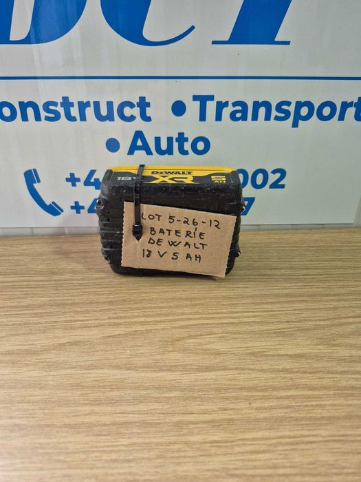 baterie dewalt 18 v 5 ah - lot 5-26-12
