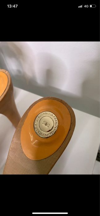 Sandale elegante Elisabetta Franchi din piele lacuita marimea 39