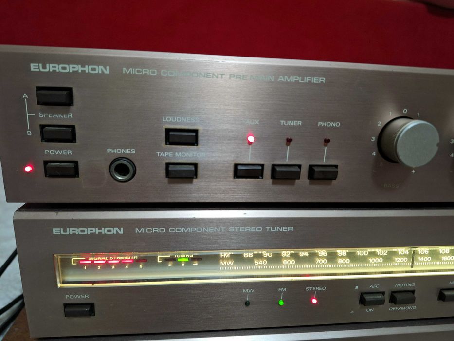 Linie audio Hi-Fi Europhon TA-88 TT-88 TC-88 vintage '80