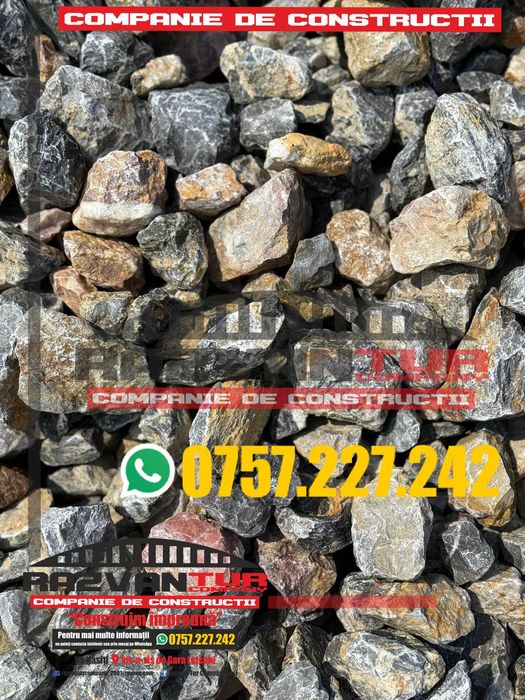 Piatra decorativa de cariera / gard / gradina 25 - 63 mm / 90 - 120 mm