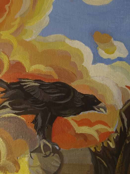 Картина "The Horseman" темперой