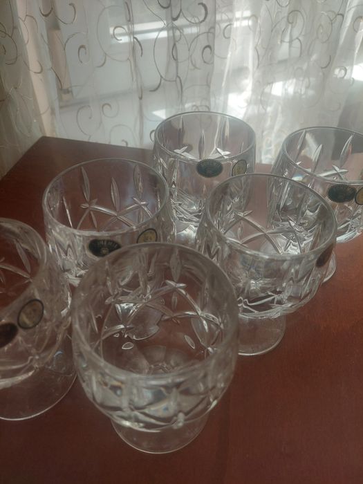 Set 6 pahare de cristal Bohemia