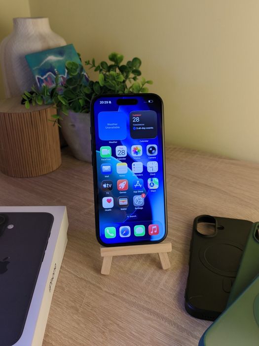 Iphone 16 128gb 90% bat., Black, Full box + 3 huse