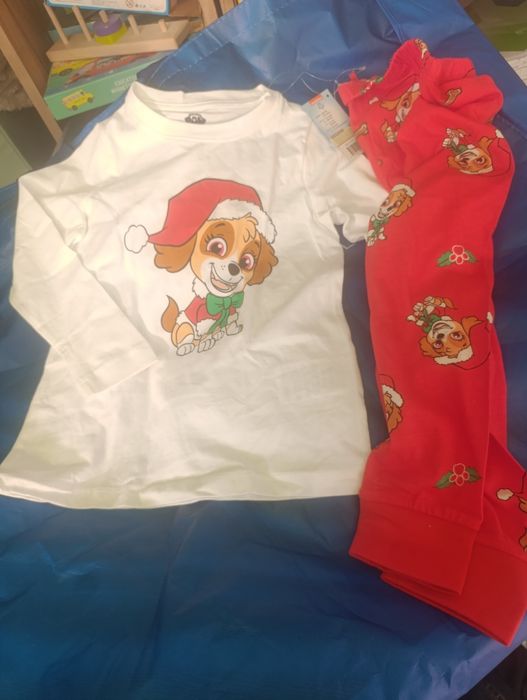 Pijamale paw patrol rosii 2-4 ani
