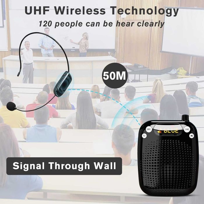 SHIDU S611 Voice Amplifier – гласов усилвател с безжичен UHF микрофон