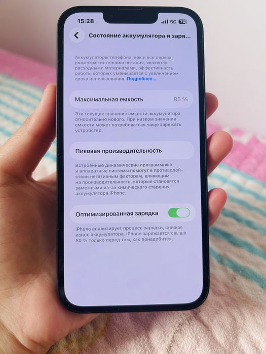 iPhone 13 зеленый цвет, 128гб, 85% емкость
