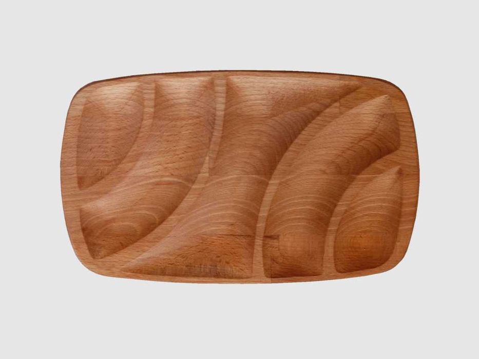 Кухненска 3Д дъска/плато за сервиране и рязане от дърво. "Дъга".