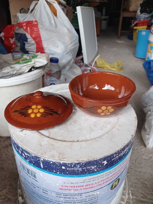 Керамични Гювечета - 6бр. с цветен декор, диаметър 15см