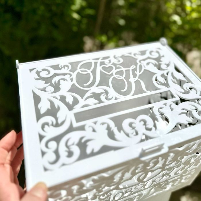 Кутии за Пликове Кутии за Пари, бяла сватбена кутия за пари и подаръци