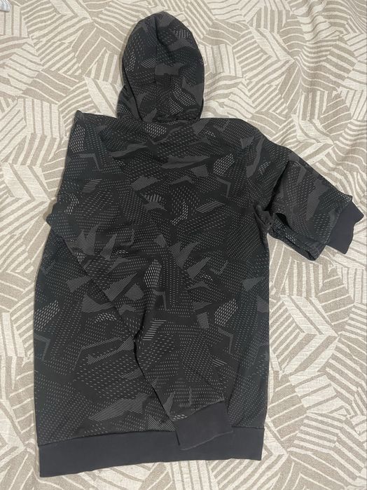 черное худи adidas Essentials Allover Print Hoodie