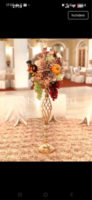 Sfesnic cristal demontabil, 84 cm cu 5 brate