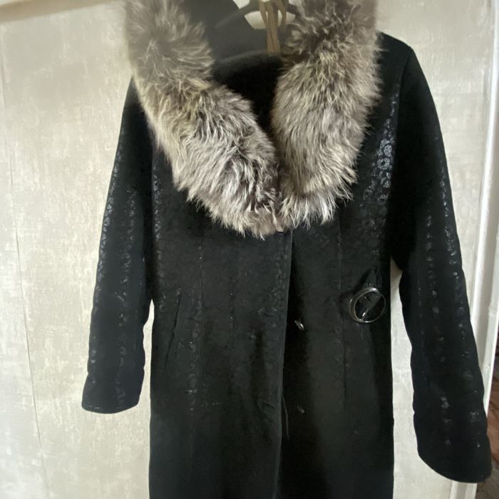 Дубленка песцовом воротничком