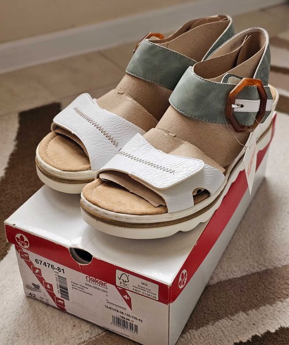 Нови сандали Rieker на платформа, 42 рр