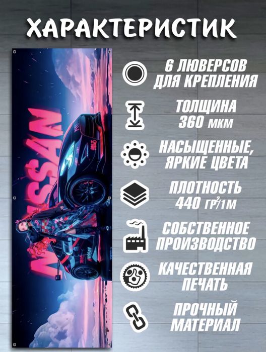 Банер на стену 150х50