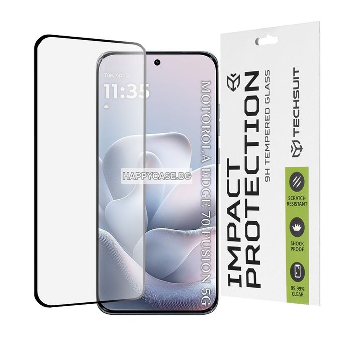 Motorola Edge 70 Fusion / Edge 60 / Edge 60 Fusion / Edge 60 Pro / 3D Full Glue Извит стъклен протектор с цяло лепило