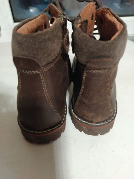 ботинки кожанные