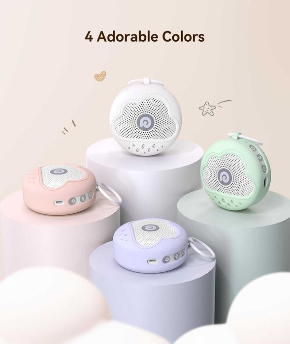 Dreamegg машина за бял шум - D11Max+ звукова машина със силиконов капак без BPA