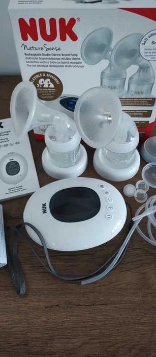 Pompa electrica dubla, reincarcabila, pentru san NUK Nature Sense