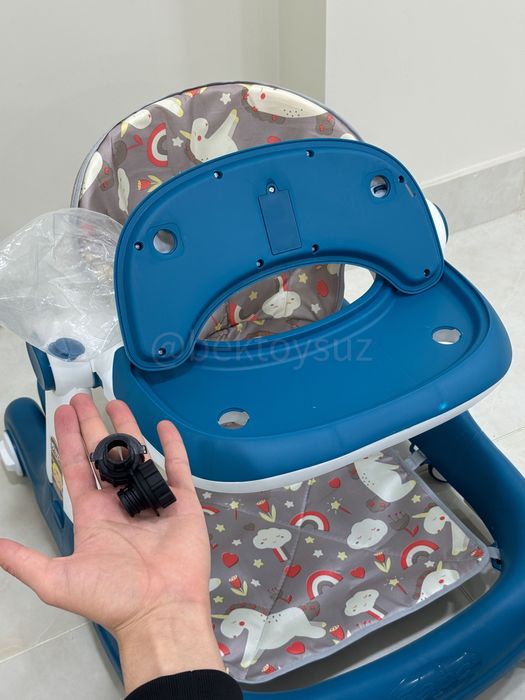 Детские ходунки с ручкой и тормозом — от 6 месяцев