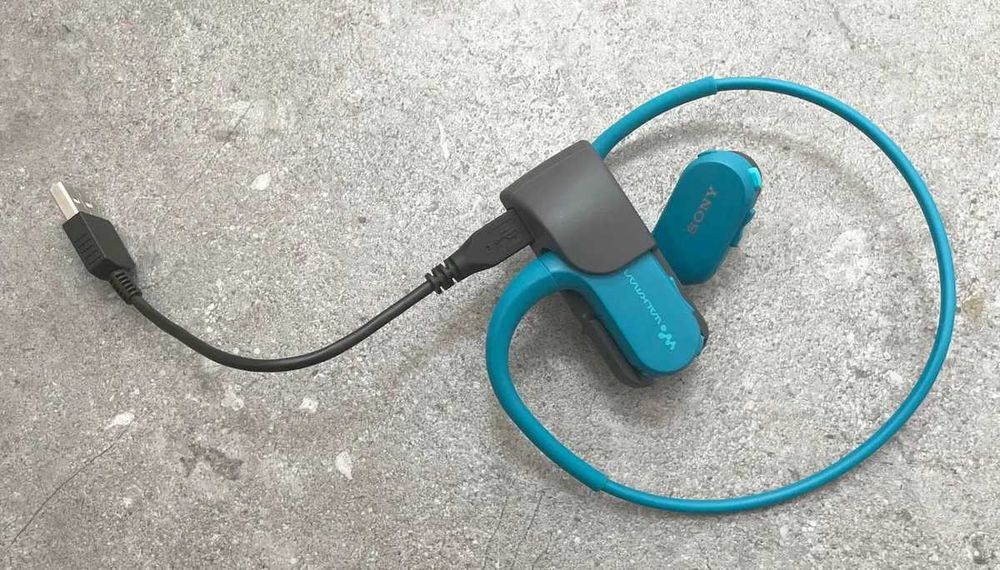 За плуване Mp3 плеър Sport Sony NWWS413C, 4GB, Waterproof, Син