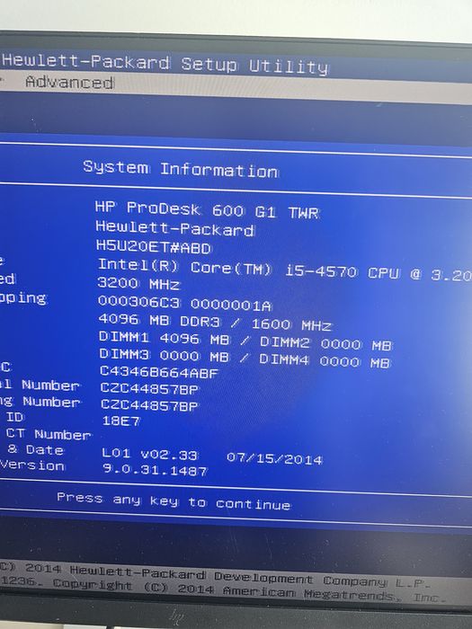 Unitate HP ProDesk 600 G1 Tower I5
