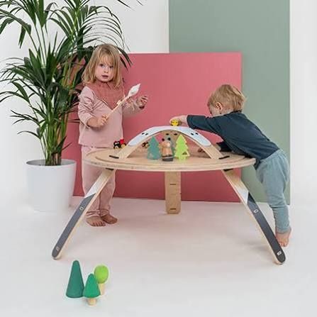 LittleHoppa 3in1 - Bouncer jumper  lemn cu centru de activiti