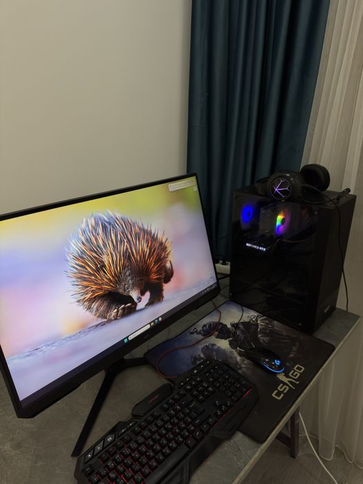 Срочно компьютер i5-10400f, rtx 3060, 16gb, +180 герц монитор 27 дюйм