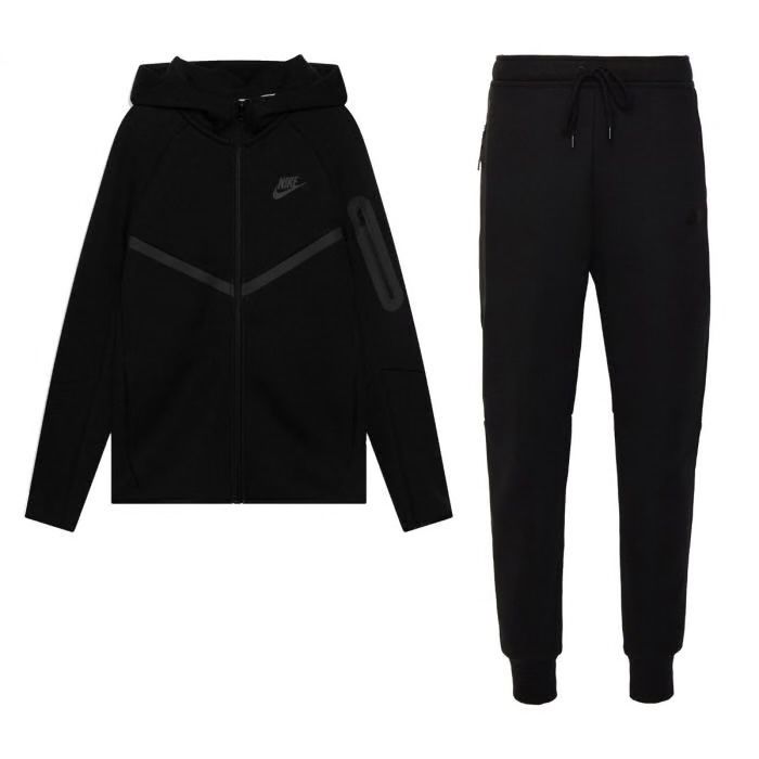 Compleu Nike Tech Full Black Calitate Premium