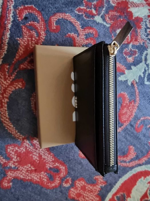 Дамски портфейл Hugo Boss Signiture естествена кожа, кафяв