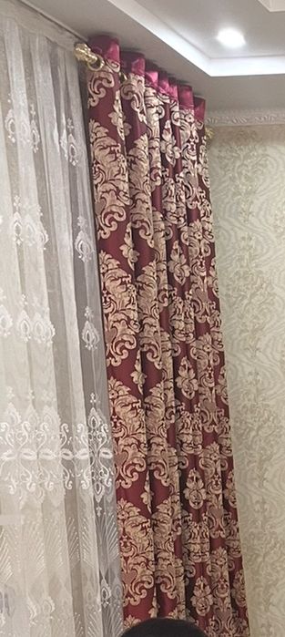 Занавеска: б/у тюль, б/у штор, люстра.