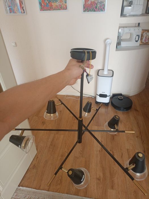 Продам комплект люстра+ торшер