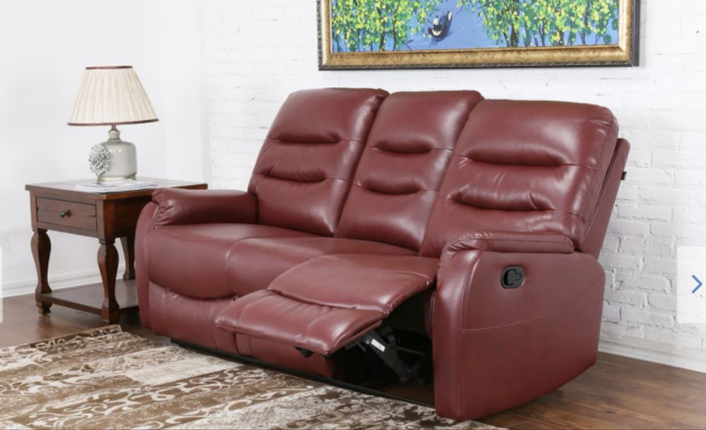 Canapea piele cu 2 reclinere, KRING, noua