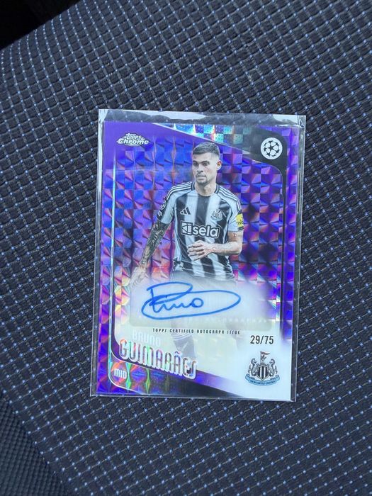 Колекционерска карта с автограф Bruno Guimaraes Topps Chrome