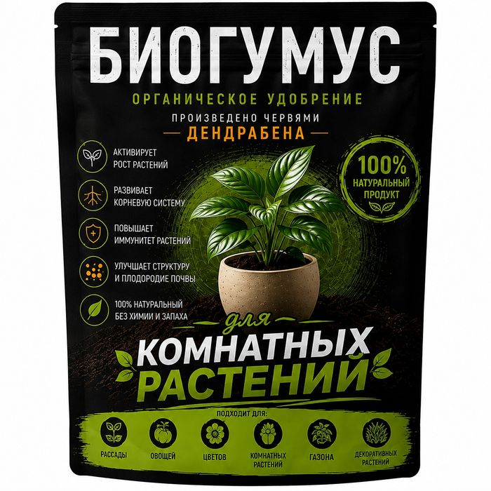 Биогумус для комнатных растений