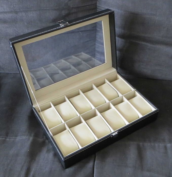 Кутия за часовници или бижута с 12 отделения