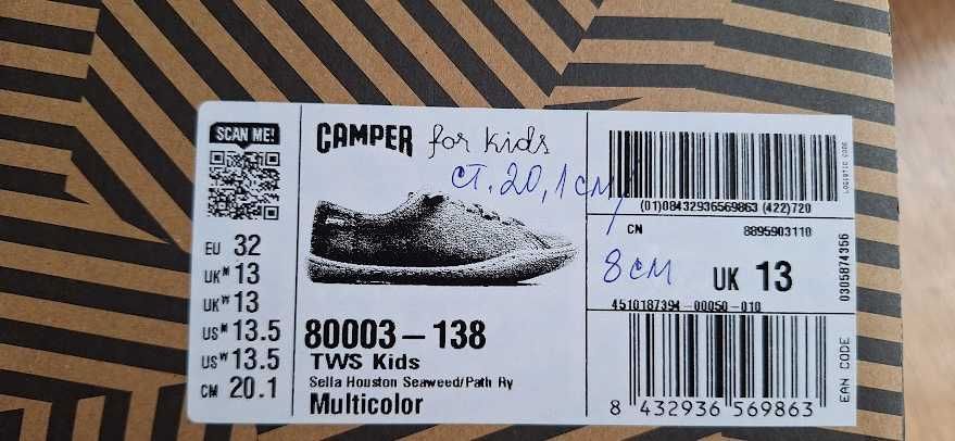 Нови боси (barefoot) обувки/сникърси на Camper и Superfit - н. 32