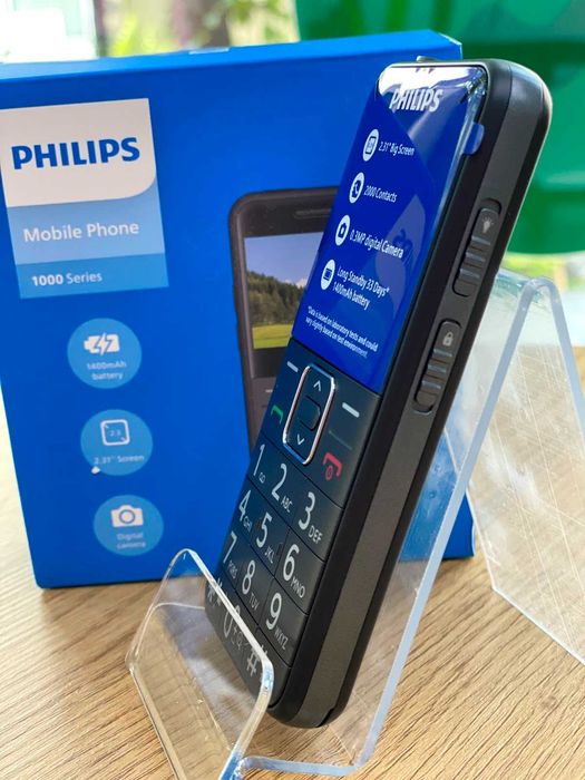 Telefon cu butoane Philips E171L, Dual SIM - Negru - Nou