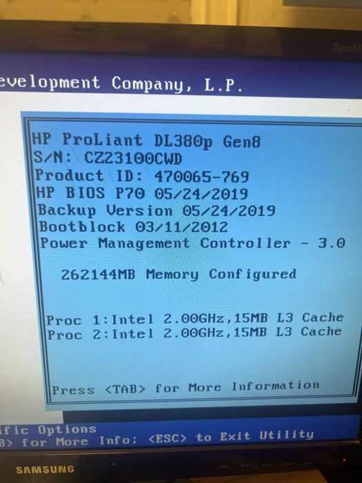Server HP DL360p Gen8