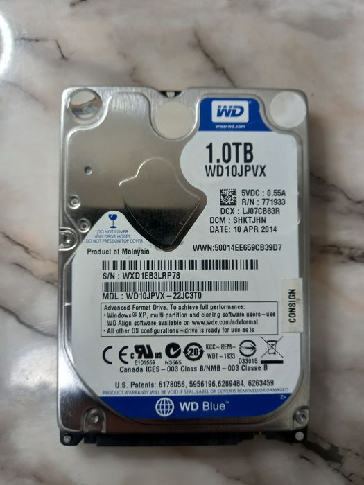 Хард диск за лаптоп WD Blue 2.5 1000GB 5400rpm 16MB SATA3